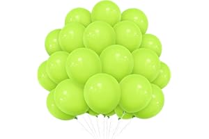Eitolo Lime Green Balloons, 50 Pcs Balloon Pack 10 Inch Light Green Balloon, Matte Latex Balloons for Apple Green Theme Graduation Birthday Party Proposal Wedding Baby Shower Anniversary Decoration