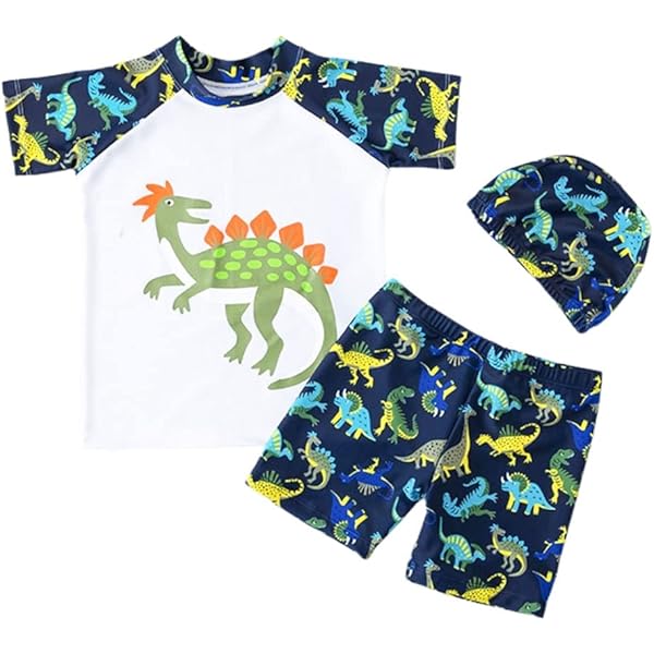 KAKU NANU UV Swimwear Boys 3-Piece Children's Swimsuit Rash