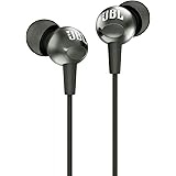 JBL C200SI, Premium in Ear Wired Earphones with Mic, Signature Sound, One Button Multi-Function Remote, Angled Earbuds for Co