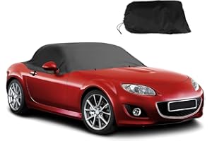 LUOLETY Połowa osłona samochodowa do Mazda MX-5 MK1 NA MK2 NB MK2.5 1989-2023, 300D Oxford wodoodporna osłona samochodowa ochrona przed promieniowaniem UV, ochrona przed słońcem, lodem, mrozem, śniegiem, do