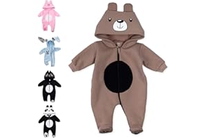 Baby Sweets Baby Tier Strampler Overall mit Füßen & Kapuze für Mädchen und Junegen 0-12 Monate