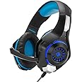 Cosmic Byte GS410 Wired Over-ear Headphones with Mic (Black/Blue, Pack Of 1)