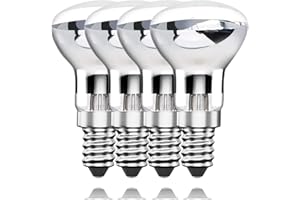 LumiGo 25W R39 Reflector Bulb for Lava Lamp Bulb, R39 E14 SES Halogen Spotlight Bulb Replacement, 2700K Warm White, Dimmable, 4 Pack