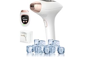 TRONGLE IPL Geräte Haarentfernung Laser mit Eisfunktion, 999,999 Lichtimpulse Laser Haarentfernung, HR/SC/RA Erweiterte Funktionen, 9 Energiestufen, Schmerzfreie Haarentfernungsgerät für Gesich/Körper