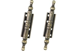 Amig - Bisagra Desmontable Decorativa con Remate - Fabricada en Zamak - Para Puertas Abatibles de Armarios y Otros Muebles - Medidas 100 x 10 mm - Acabado en Cuero