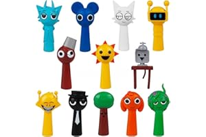 DENGFEN Sprunki Cartoon Characters, 12 Packs Of Colorful Toy Characters, PVC Action Anime Model Sculpture Collection Decorative Gift, Suitable For 3+ Boys And Girls Safe, Durable, Fun, Suitable For All Sprunk