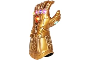UrMsun Iron Man Infinity Gauntlet pour enfants avec 2 piles de rechange, Iron Man Glove LED avec strass
