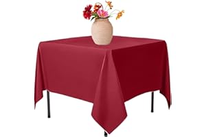 Elegant Event Essentials-Polyester Square Table Plain Cloth/Cover – For Home Décor Wedding Parties Dining Table Cafe Restaurant & Banquet- Stain & Wrinkle-Free-Washable 35 x 35 Inch Burgundy