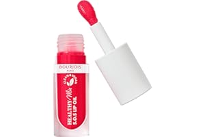 Bourjois Healthy Mix Clean S.O.S Huile à lèvres, Hydratante et brillante, Huiles de fruits nourrissantes et collagène vegan, 94% d'ingrédients d'origine naturelle, 4,5 ml,03 Straw’Bisous