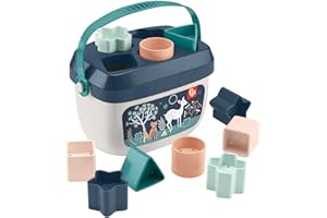 Fisher-Price Mon Trieur de Formes Faon, Boite avec 10 Blocs pour Apprendre à Trier et à Empiler, Jouet Bébé et Enfant des 6 mois, HJP20