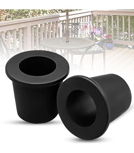 Lot De 4 Anneaux En Silicone Pour Trou De Parasol De Table De Terrasse Et Piscine Pour Trou De Table De 5 à 6,3 Cm Ou Adaptateur De 3,8 Cm (noir