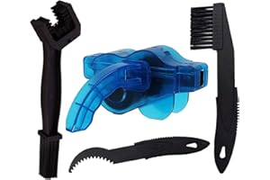 MGIA TECH Nylon Bicycle Chain Cleaner Brush MTB 3 IN 1 Durable Bicycle Chain Gears Maintenance KIT, Scrubber Gear Brush Tool Sprocket 4pc SET