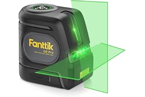 Fanttik D2 PRO Livella Laser a Linee Incrociate Autolivellante con Schermo LED, Angolo di Proiezione Verticale di 130°, Ricarica USB, Batteria da 2600 mAh, Portata 30 m, Modalità Impulso