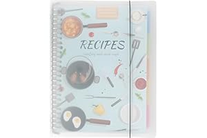 WHENZOO Recipe Book, Blank Hardcover Cookbook to Write In Your Own Recipes, Empty Record Cook Notes Book Journal to Fill In, Blank DIY Family Recipe Notebook Planner –160 Recipes 27.5 x 21.5 cm