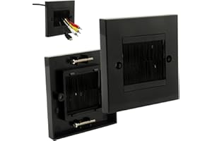 HALIT 2PCS Cable Wall Cover,Cable Wall Grommet,Cable Entry Cover Brush Wall Plate Passthrough Wall For Wires And Cable Access Decorate Wall Home Office Schools And Buildings