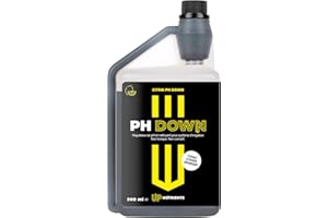 UP NUTRIENTS Abaisseur de pH 500 ml PH Down extrait d'agrumes pour plantes et cultures - Minorateur pH avec doseur 100 % naturel - Réducteur de pH non corrosif, non toxique - Convient pour