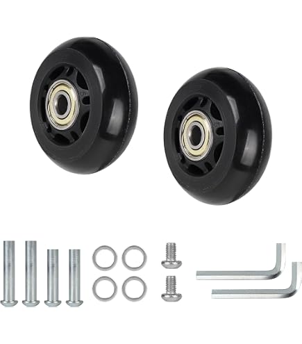 2 Ruote Di Ricambio Per Valigia Samsonite V56 V84 HPW21000 – Kit Bagagli ABS Nero