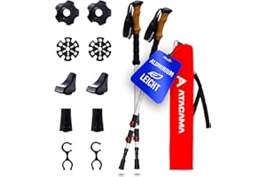 ‎ATACAMA ATACAMA Wanderstöcke Teleskop aus Aluminium - Nordic Walking Stöcke Damen und Herren - Nordic Walking Stöcke verstellbar Gummipuffer - Trekkingstöcke Wanderstöcken verstellbar Wanderstock Ultraleicht