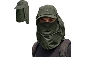 TMEOG Sombrero para el Sol Hombre Mujer Gorra Nuca Protección UV Solar con Protector de Cuello, Sombrero Pescador de Pesca Trekking Senderismo Safari Verano