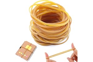 VZXQX 50 Pièces Elastique Caoutchouc, Grand Elastique en Caoutchouc Large pour Bureau Famille Fournitures Scolaires, Jaune Foncé Bandes Élastiques en Caoutchouc 60 x 3 mm