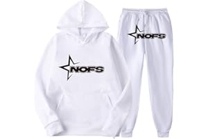 XUEQINGDE NOFS Jogginganzug Streetwear Tracksuit für Herren Corteiz Tracksuit Buchstaben Druck Lose Hoodies und Jogginghosen Y2K Hip Hop Streetwear Unisex Pullover Oberteile und Sporthosen Trapstar Anzug