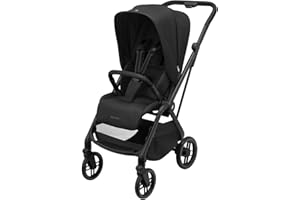 Maxi-Cosi Leona² Kinderwagen, 0–4 Jahre, 0–22 kg, federleichter, superkompakt Buggy, umdrehbare Sitz, einhändig zusammenklappbar, 3Liegepositionen, flache Liegeposition,Easy-In-Gurts, Twillic Black