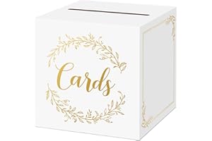 BOFUNX Hochzeit Kartenbox Geldbox Briefbox für Hochzeit - 25x25x25cm Hochzeitsdeko Hochzeitsbox Geschenkkarten Partydeko Geschenkkartenbox Geld Box Briefbox Postbox