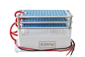 ATWFS 220 V 15 G / H Generador de Ozono Placas de Cerámica Integradas con Portátil(Tres Capas) Adecuadas para Agua, Ozonizador de Aire, Purificador de Aire, Esterilizador