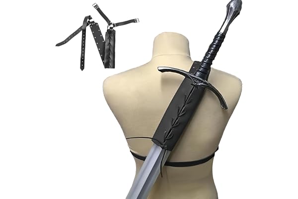 Anseom Porte-Ceinture en Cuir Holster pour Épée, Médiéval Rétro Porte Épée Ceinture Ceinture d'Épée Médiévale Rétro en Cuir Costume de Guerrier Réglable Boucle Étui Épée pour Hommes Épée Titulaire