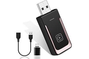ALLTOLINK Adaptador carplay inalambrico, USB A/Tipo C, Plug and Play para Carplayy Inalambrico de iPhone, Compatible con iOS 10+ y vehículos Que Admiten Car Playy con Cable después de 2016