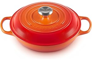 Le Creuset Faitout Signature Signature en Fonte Émaillée, Rond, 26 cm, 2 L, 4,205 kg, Volcanique, 21180260902430