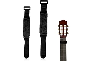 SAVITA 2uds Asordina para Guitarra, Amortiguador de Silencio de Cuerda de Guitarra Ajustable 2 Tamaños Silenciador de Silencio para Guitarra Bajo Ruido Débil Accesorios de Instrumentos (Negro)