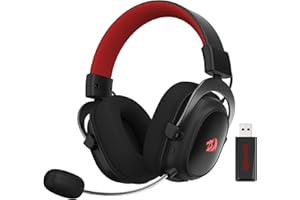 Redragon H510 Zeus-X RGB Cuffie da gioco senza fili - Suono surround 7.1 - Driver audio da 53MM con cuscinetti auricolari in memory foam con rivestimento in tessuto resistente - Alimentazione USB