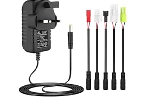 melasta Intelligent 2.4V-12V Nimh/Nicd Rechargeable Battery Charger for 2-10S Airsoft Battery RC Car Battery RC Tank RC Racing with Standard Tamiya/Mini Tamiya SM-2P/JST/Huanqi Connector