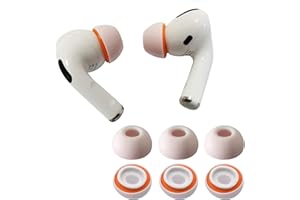 KASOTT Airpod Pro Ear Tip Memory Foam & Silicone Hybrid Ear Tips, Perfect Noise Reduction, Stays in Your Ears, Ultra-Comfort, Anti-Slip Eartips, Fit in The Charging Case, 3 Pairs (M, White)