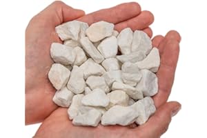 EASIHOLD Beautiful Decorative Garden Stones | 20kg Bag | Medium Sized Stones | Washed & Dried | Suitable for use as Decorative Stones or with Resin Binder (Blanco Marble 12-20mm)
