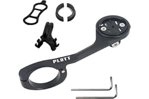 PLATTBK PLATT Bike Computer Mount for Garmin Edge,Aluminum Alloy Bicycle Garmin Edge Mount Compatible with 31.8mm 25.4mm Handlebar(Black)