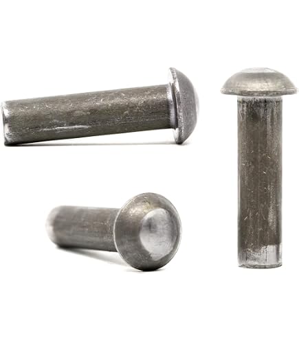 Lot De 50 Rivets En Cuivre Tête Ronde – 5x20 Mm, Marque Novara Metalli, Neufs