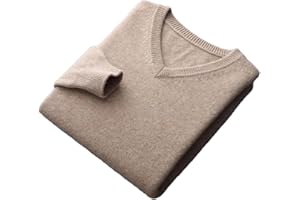 Vogrtcc Suéter De Cachemira con Cuello En V para Hombre Jerséis Jersey De Punto Informal De Negocios