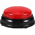 ibasenice Game Show Buzzers Answer Buzzers Sound Button Warning Sound Light Talking Button Funny Party Quiz Got Talent Button Props Prank Toy Party Supply Red