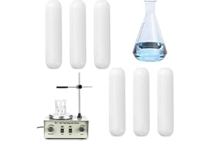 AONAYO Magnetic Stirrer, Type C White Scrambled Fish, Resistant to High and Low Temperatures, Corrosion Resistant Magnetic Stirrers, Suitable for a Variety of Magnetic Stirrers, Pack of 6