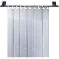Kuber Industries 3 PVC AC Curtain |Eyelet Rings & Waterproof Material|.50 MM Thickness & Mold Mildew Free|Size 7 Feet (Transparent),Solid,Grommet Curtains