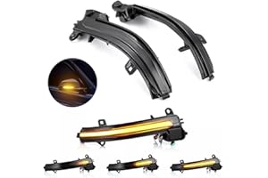 GEARCELL LED Dynamic Turn Signal Light Wing Mirror Turn Signal Light Fit for BMW F20 F21 F22 F30 E84 2/3/4 Series Mirror Indicator Light, Yellow Light 1 Pair