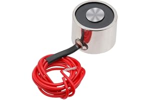 HOSIFIY Électro-aimant, tension de fonctionnement 6 ± 1 V, la valeur d'aspiration maximale est de 3 Kg/30 N, 20 x 15 mm L'électro-aimant à ventouse ronde
