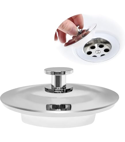 Tappo Per Vasca Con Filtro Capelli 2 In 1 - Universale Regolabile | Foro Di Scarico 38-44mm | Antintasamento - Foto 9