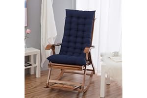 HANHAN High Back Chair Cushion Wooden Rocking Relaxer Pads Portable Thick Soft Summer Sun Lounger Cushion Seat Cover for Travel Holiday Indoor Outdoor