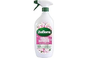 Zoflora Sweet Freesia & Jasmine Power Bathroom Cleaner, Removes Soap Scum, Limescale Remover & Prevention, Antibacterial Multi-Surface Bathroom Spray, Kills 99.9% Of Bacteria & Viruses, 1 X 800 ml