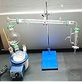 ISKO ® Borosilicate glass Steam Distillation apparatus complete set with stand Heating Mantle, GLASS PARTS and Heating Mantle thermometer (500 ML)