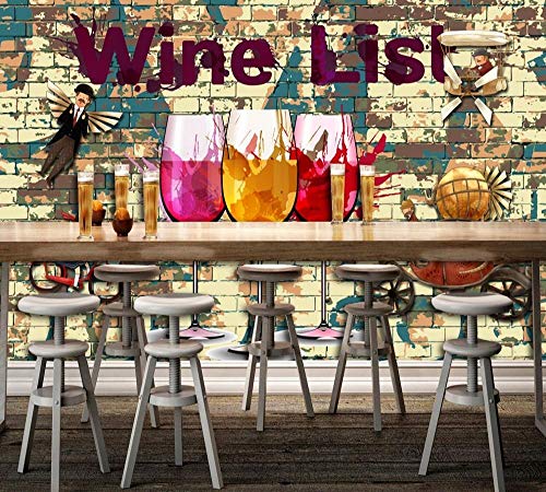 HDOUBR Papel Pintado Vintage nostálgico Restaurante Retro Caja temática decoración Mural Papel Pintado Personalizado Papel para Pared, 200x140 cm (78.7 by 55.1 in)