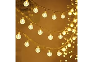 Neonawall Globe Fairy Lights Plug-in 60 LED String Mains Powered Waterproof Indoor Outdoor Hanging Decorative for Bedroom Patio Garden Party Wedding Christmas